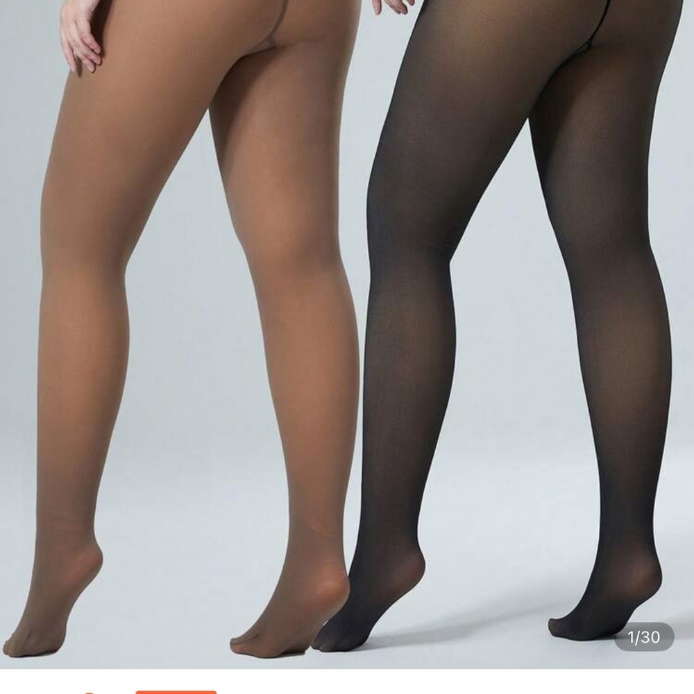 Sheer Black and Tan Tights